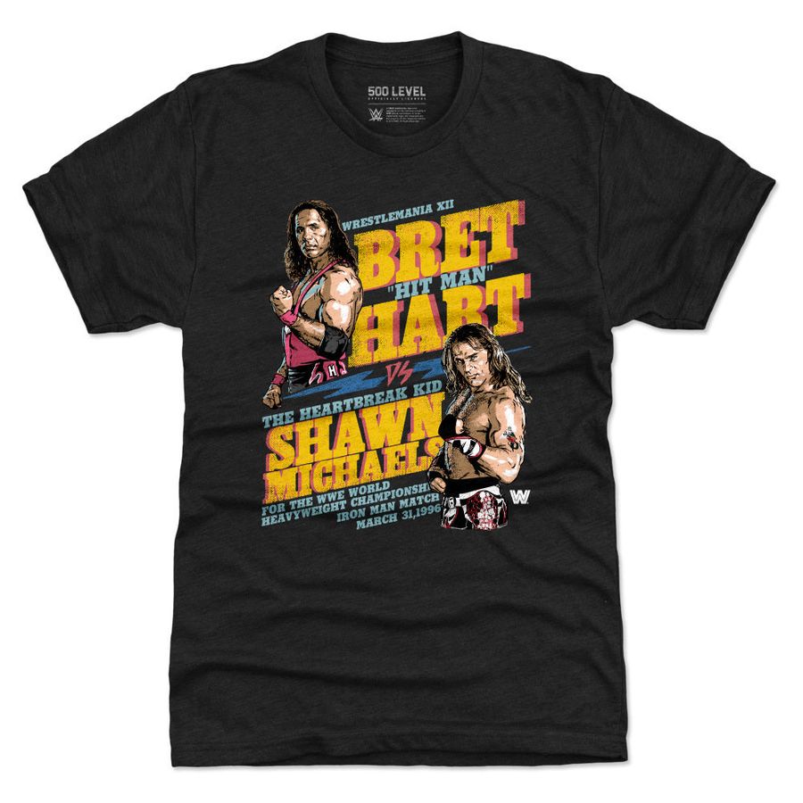 Bret Hart Vs. Shawn Michaels Wrestlemania XII WHT - Pay-Per-Views _1t-shirt sweatshirt hoodie Long Sleeve shirt