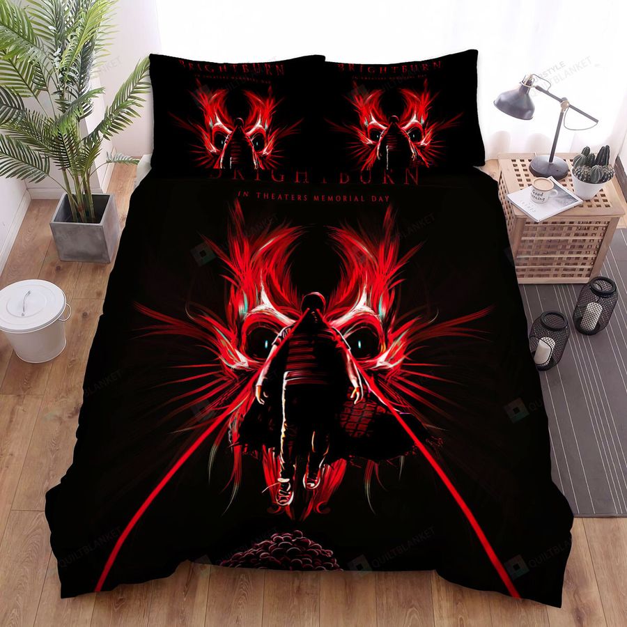 Brightburn Red Skull Bed Sheets Spread Comforter Duvet Cover Bedding Sets