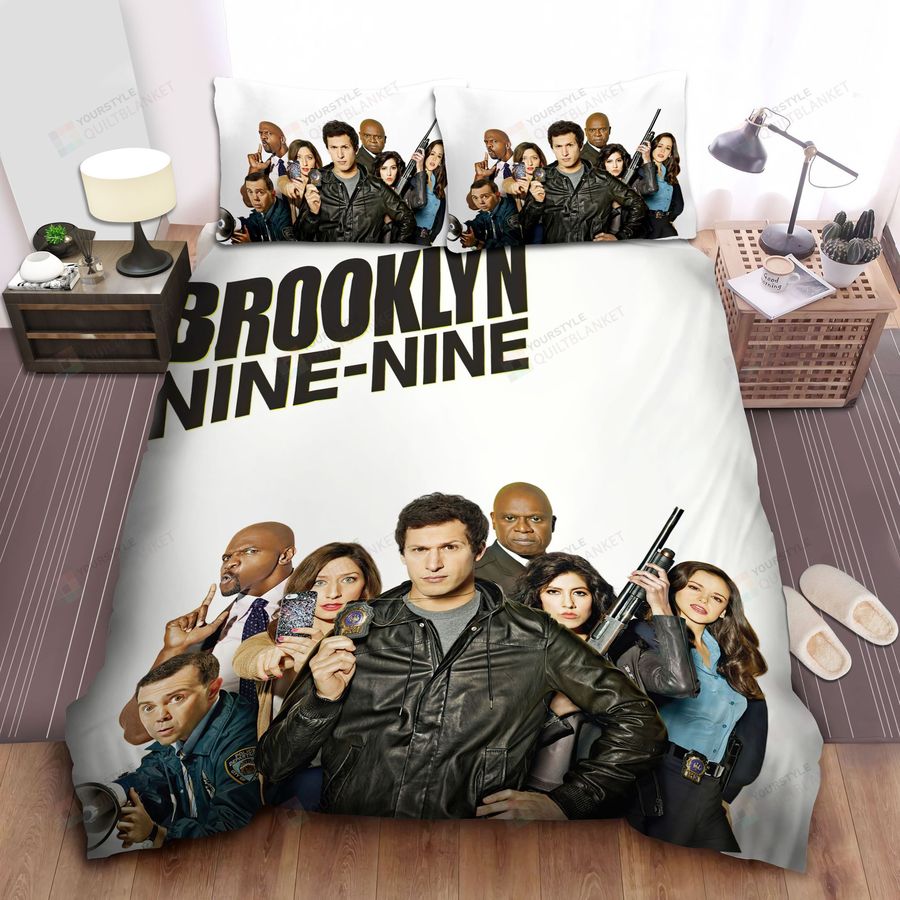 Brooklyn Nine Nine Characters In Season 4 Poster Bed Sheets Spread Comforter Duvet Cover Bedding Sets