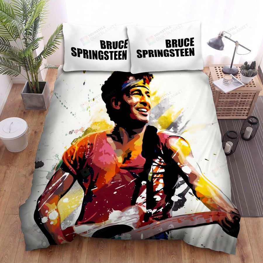 Bruce Springsteen Colourful Watercolour Art Bed Sheets Spread Comforter Duvet Cover Bedding Sets