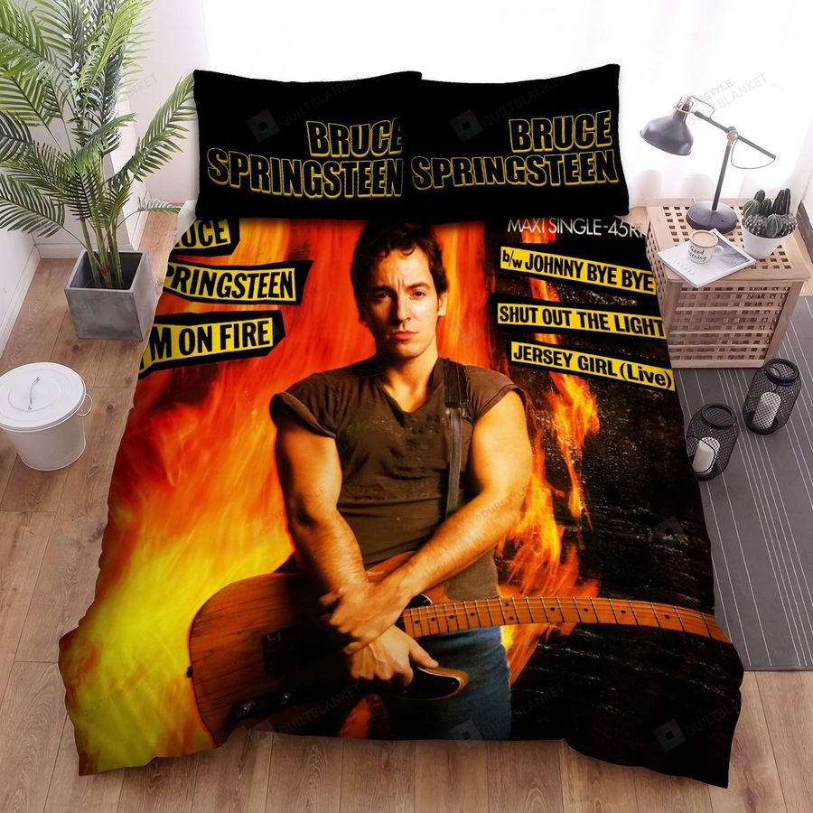 Bruce Springsteen I'm On Fire Cover Bed Sheets Spread Comforter Duvet Cover Bedding Sets
