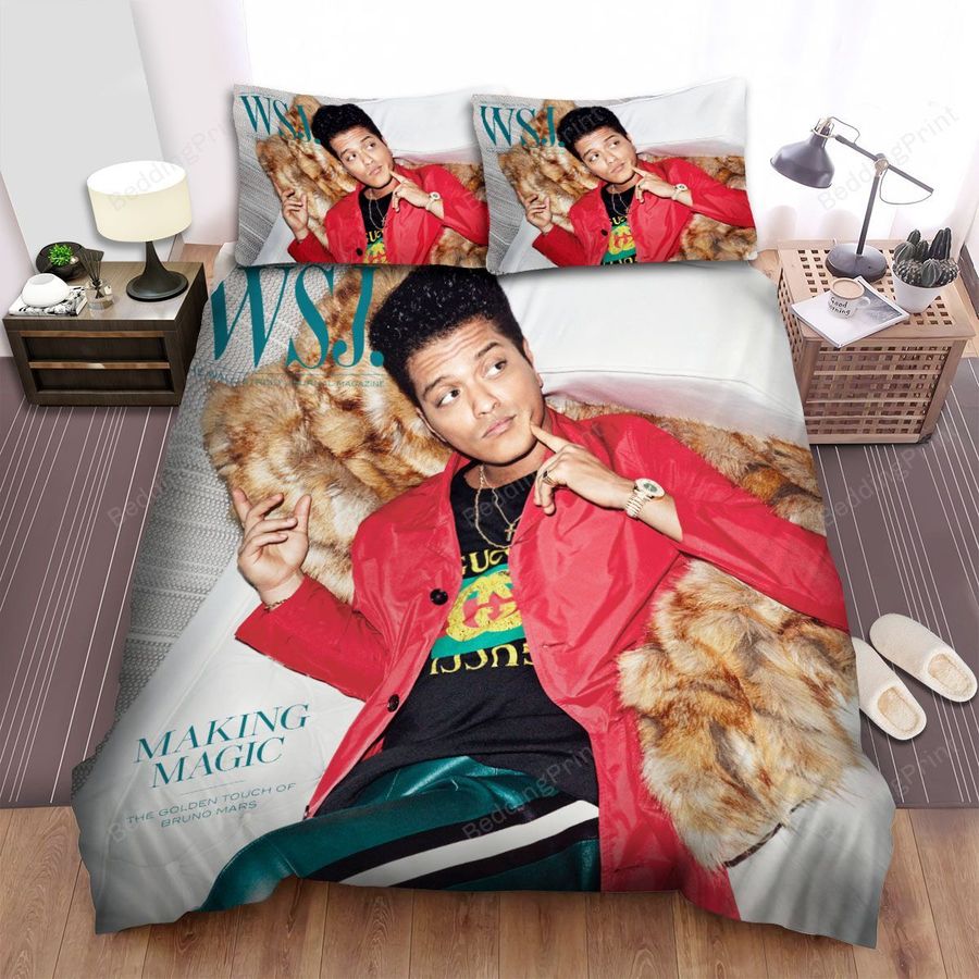Bruno Mars In Gucci Photoshoot Bed Sheets Spread Duvet Cover Bedding Sets
