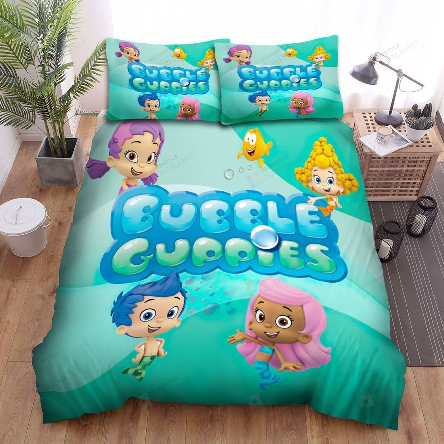 Bubble Guppies Cute Poster Bed Sheet Spread Duvet Cover Bedding Sets