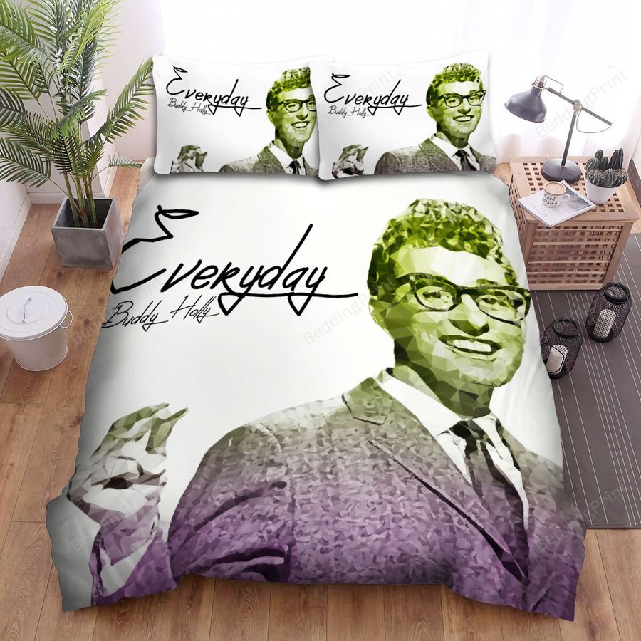Buddy Holly Everyday Album Cover Bed Sheets Spread Comforter Duvet Cover Bedding Sets