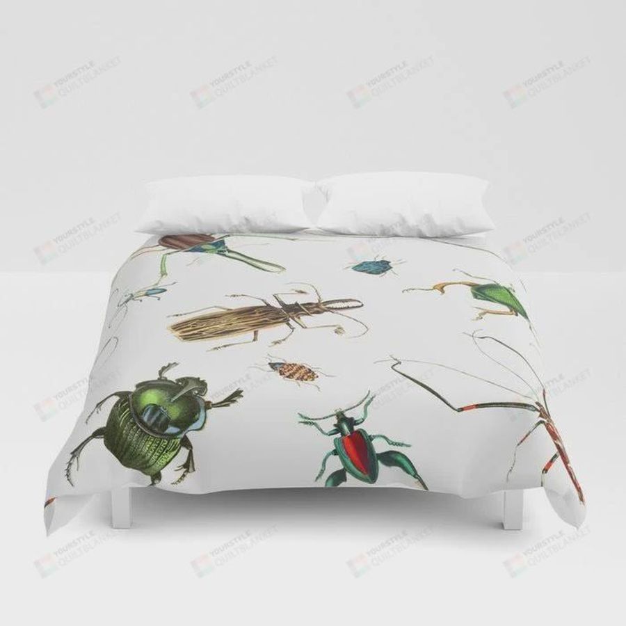 Bug Life   Beetles   Bugs   Insects   Colorful   Insect Cotton Bed Sheets Spread Comforter Duvet Cover Bedding Sets