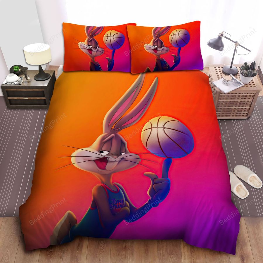 Bugs Bunny Playing Basketball For Tunes Squad Bed Sheets Duvet Cover Bedding Sets