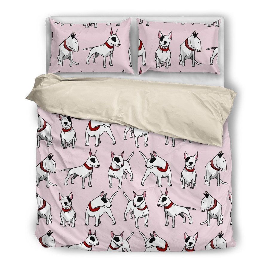 Bull Terrier Cotton Bed Sheets Spread Comforter Duvet Cover Bedding Sets