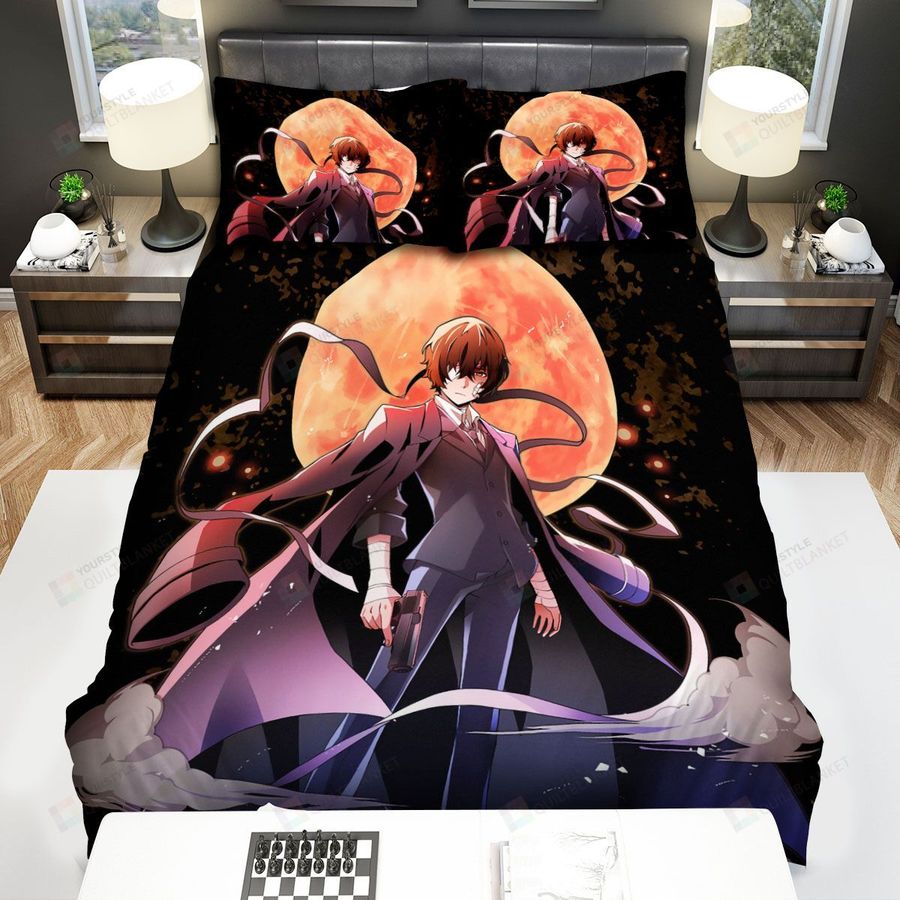 Bungou Stray Dogs Blood Moon Bed Sheets Spread Comforter Duvet Cover Bedding Sets