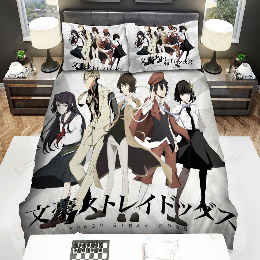 Bungou Stray Dogs Manga Anime Bed Sheets Spread Comforter Duvet Cover Bedding Sets