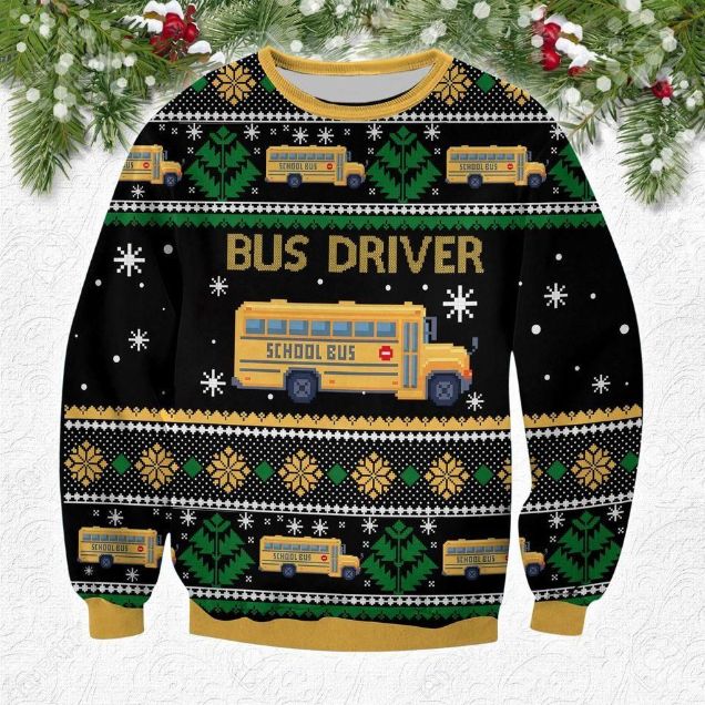 Bus Driver Christmas Sweater 3D