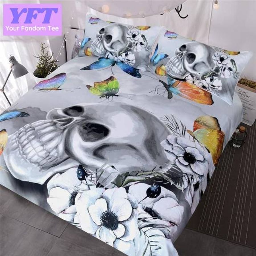 Butterfly & Skull 3d Bedding Set