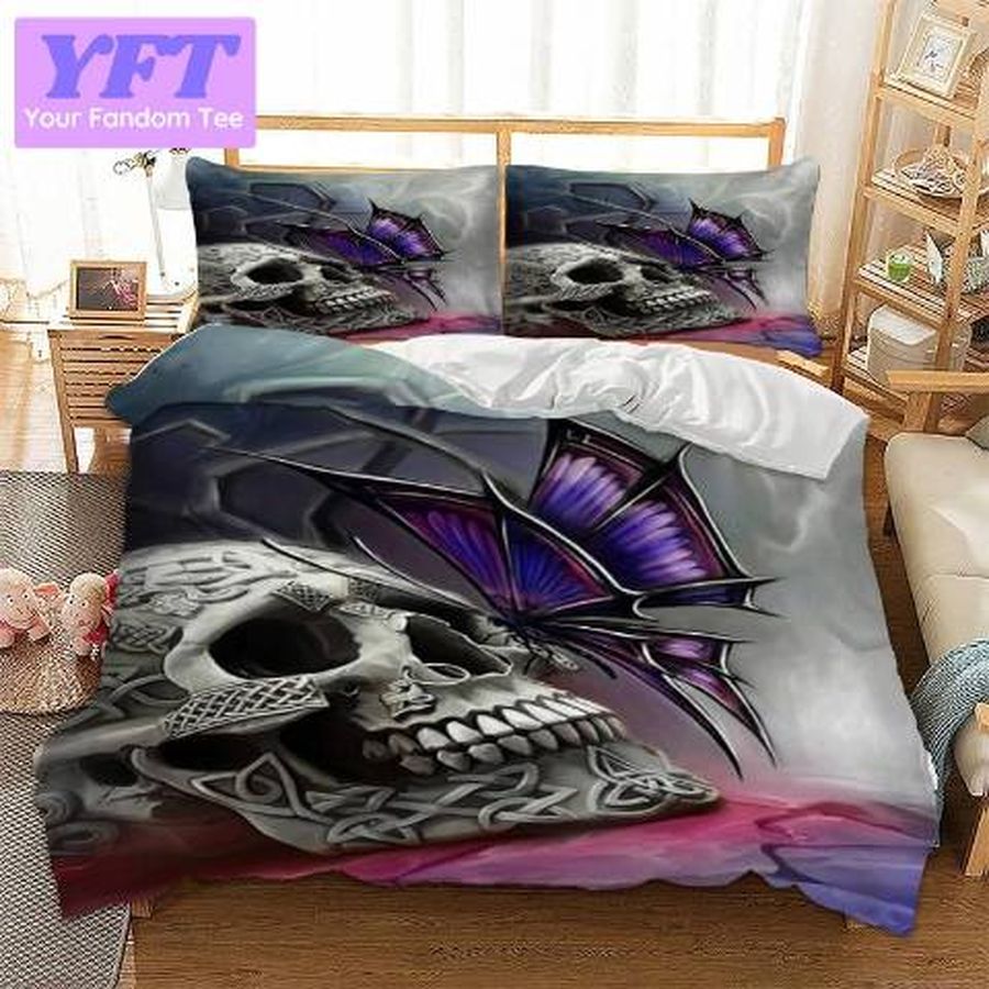 Butterfly Skull 3D Bedding Set