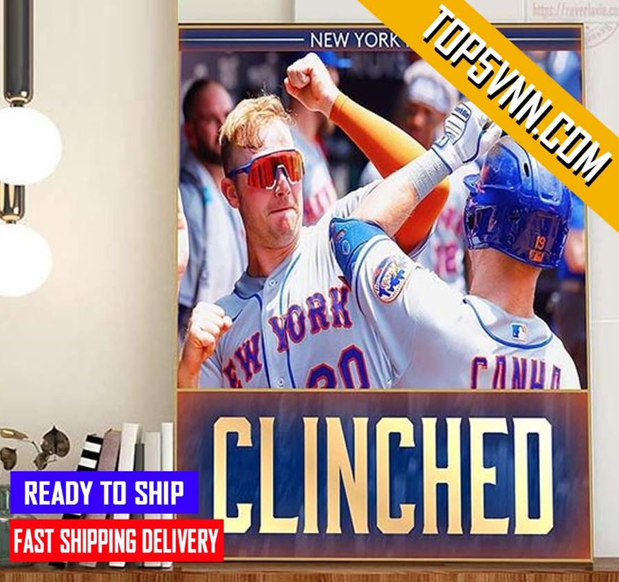 BUY NOW New York Mets Clinched 2022 MLB Postseason Fans Poster Canvas