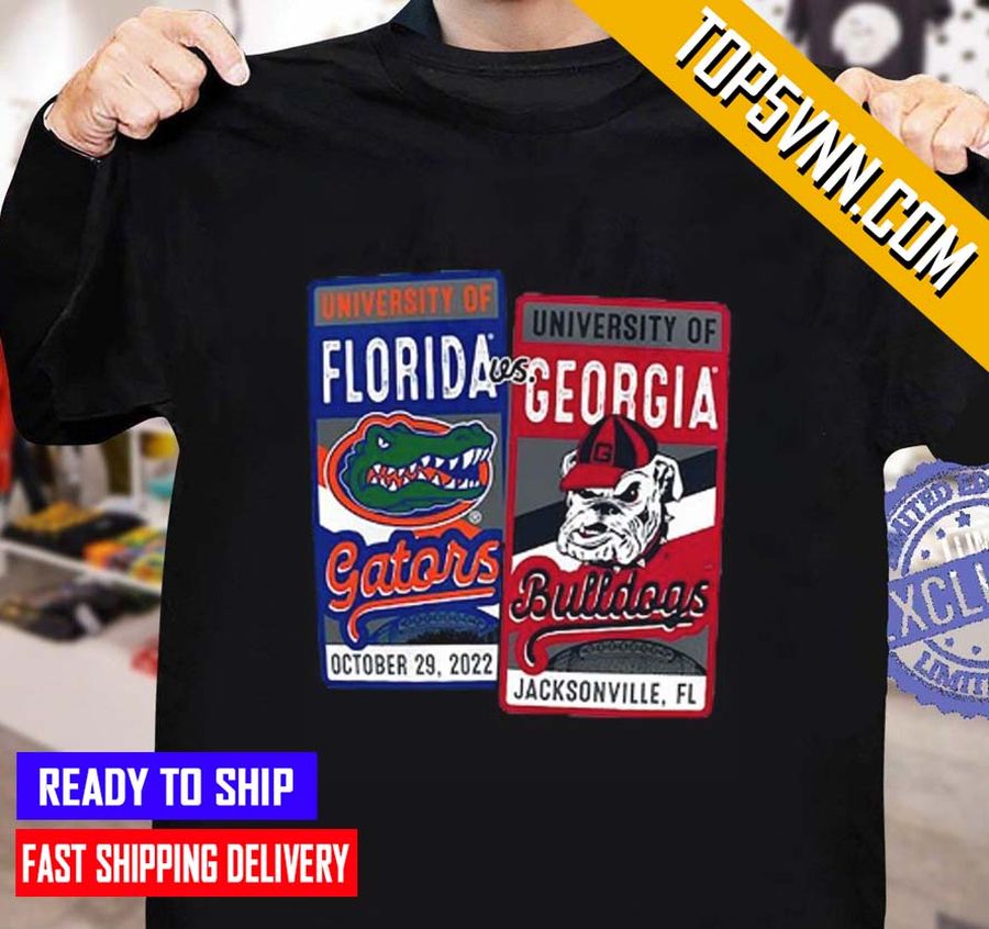 BUY NOW University Of Florida Gators Vs University Of Georgia Bulldogs 2022 Bassic Shirt