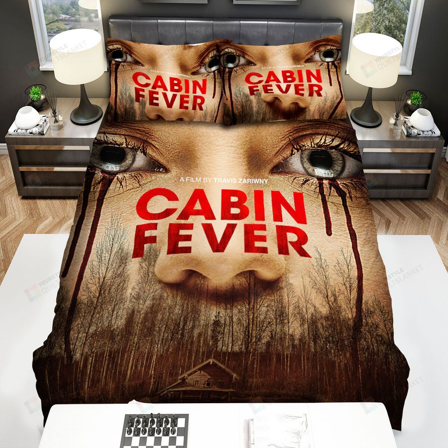 Cabin Fever (2002) A Film Bt Travis Zảiwny Movie Poster Bed Sheets Spread Comforter Duvet Cover Bedding Sets