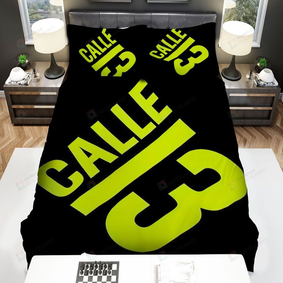 Calle 13 Music Band Logo Black Green Bed Sheets Spread Comforter Duvet Cover Bedding Sets