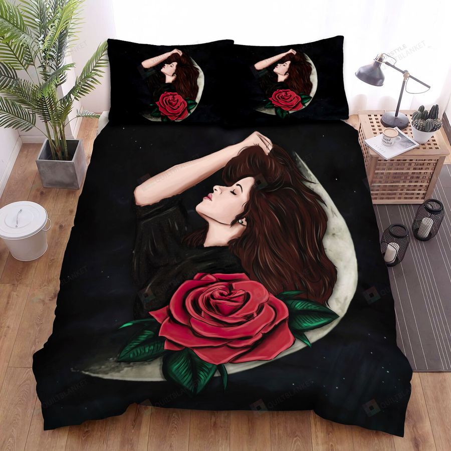 Camila Cabello Moon And Rose Bed Sheets Spread Comforter Duvet Cover Bedding Sets