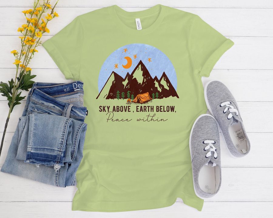 Camping Sky Above Earth Below Peace Within Shirt