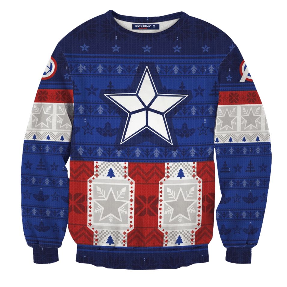 Captain Rogers Unisex Xmas 3D Sweater
