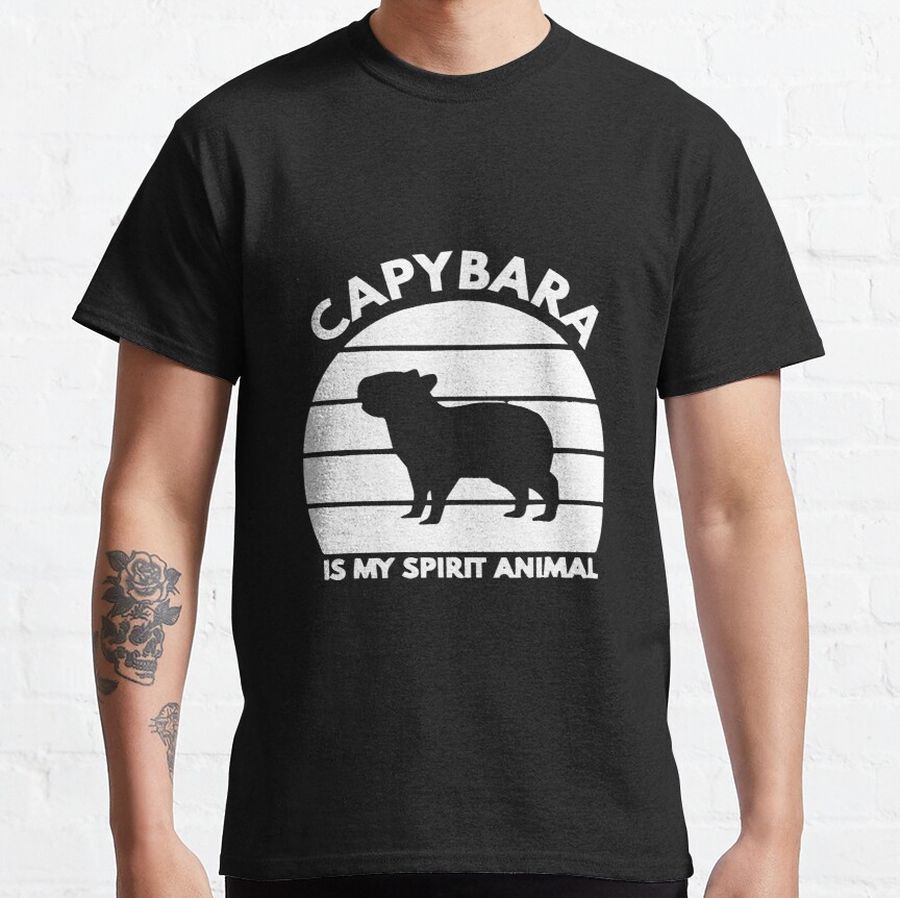 Capybara is My Spirit Animal - Funny Inspirational Pet Lover Classic T-Shirt