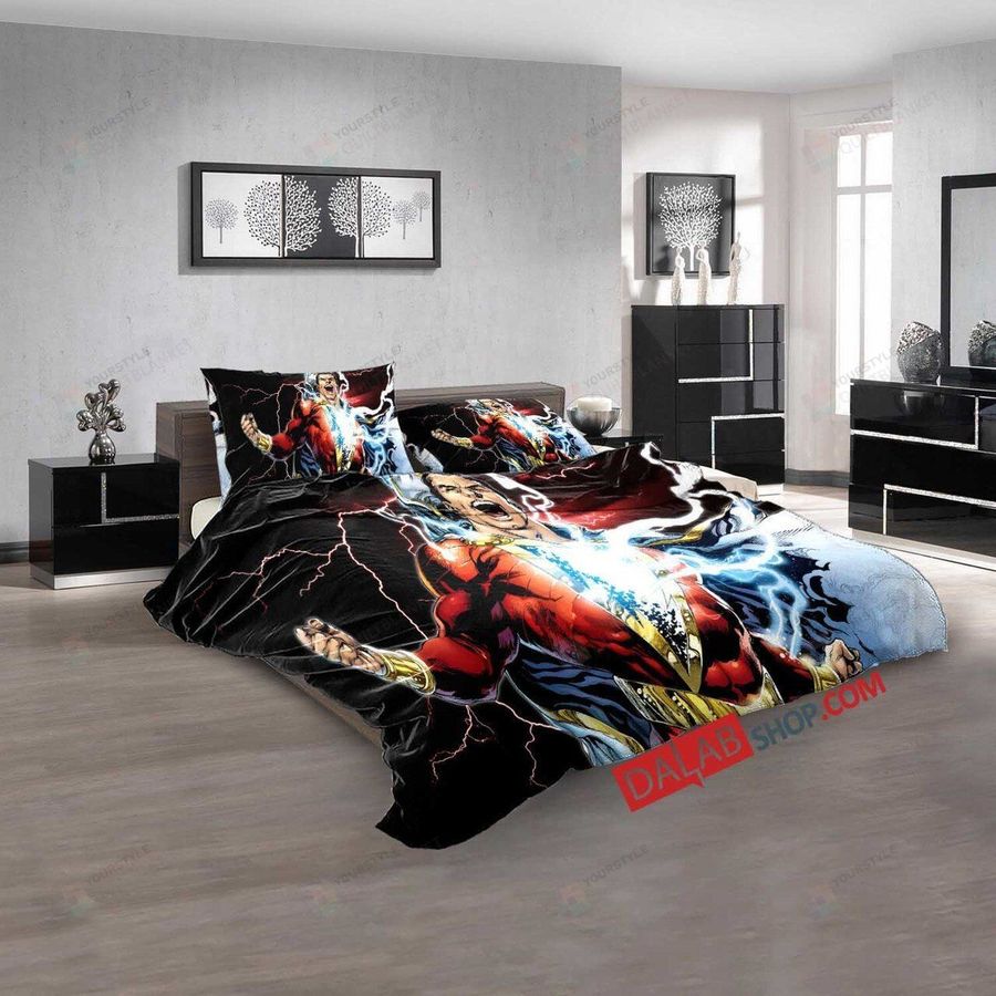 Cartoon Movies Shazam! N 3D Customized Duvet Cover Bedroom Sets Bedding Sets