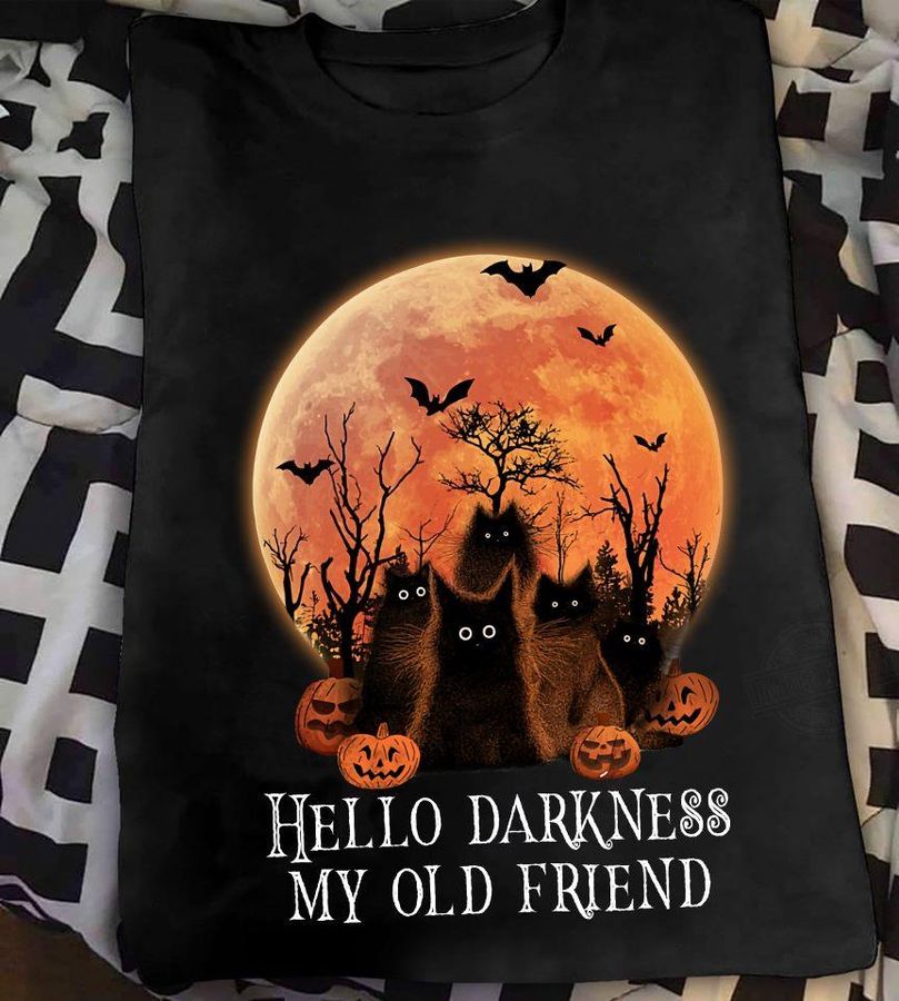 Cat Halloween Hello Darkness Shirt
