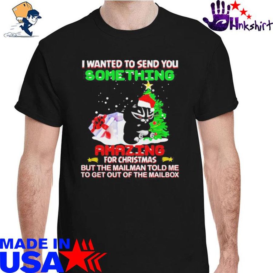 Cat I Wanted To Send You Something Amazing For Christmas But The Mailman Told Me To Get Out Of The Mailbox Shirt