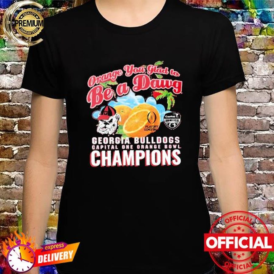 Champions 2021-2022 Georgia Bulldogs Orange Bowl T-Shirt