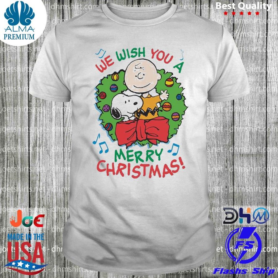 Charlie Brown And Snoopy We Wish You A Merry Christmas shirt