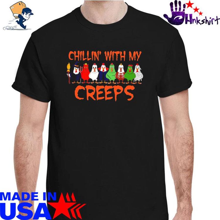 Chicken Chillin' with my creeps Halloween shirt