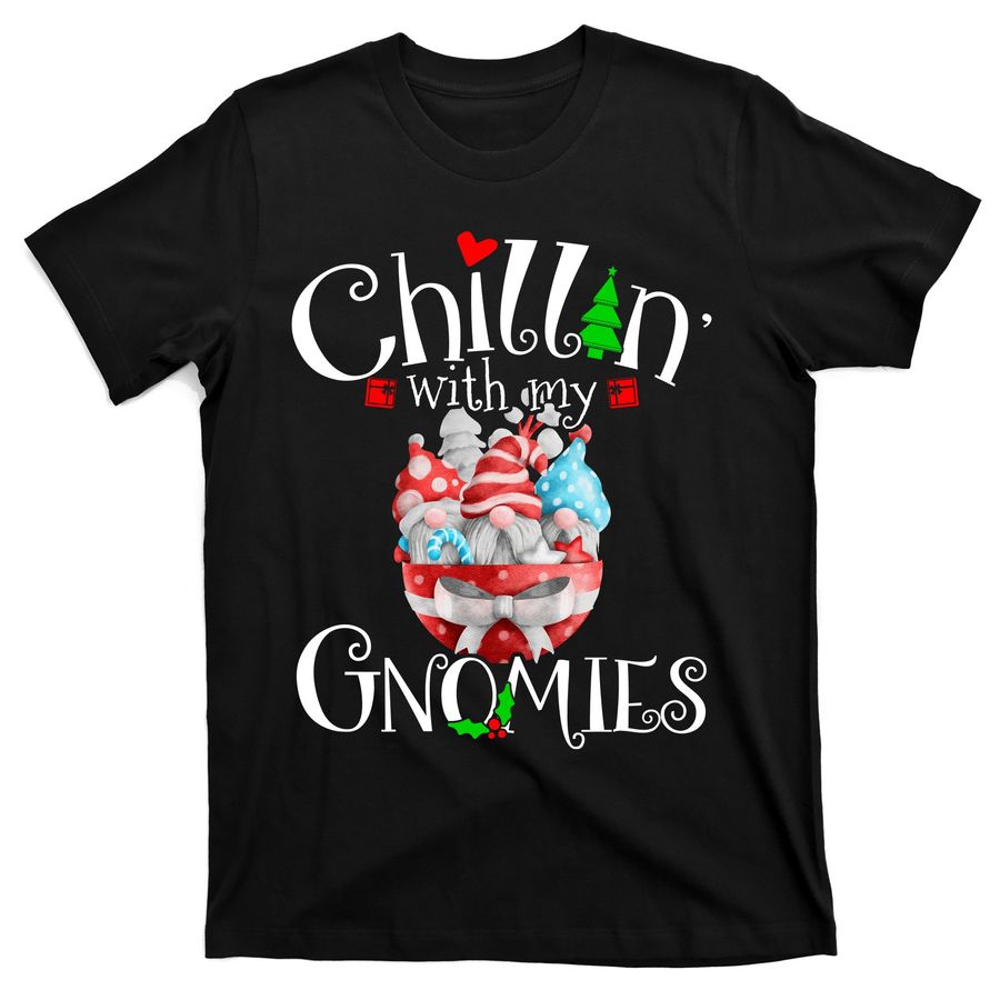 Chillin' With My Gnomies Nordic Gnome Christmas Pajama T-Shirts - 5601