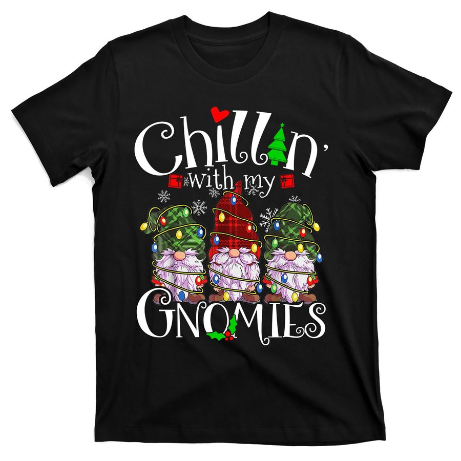 Chillin' With My Gnomies Nordic Gnome Christmas Pajama T-Shirts - 7274