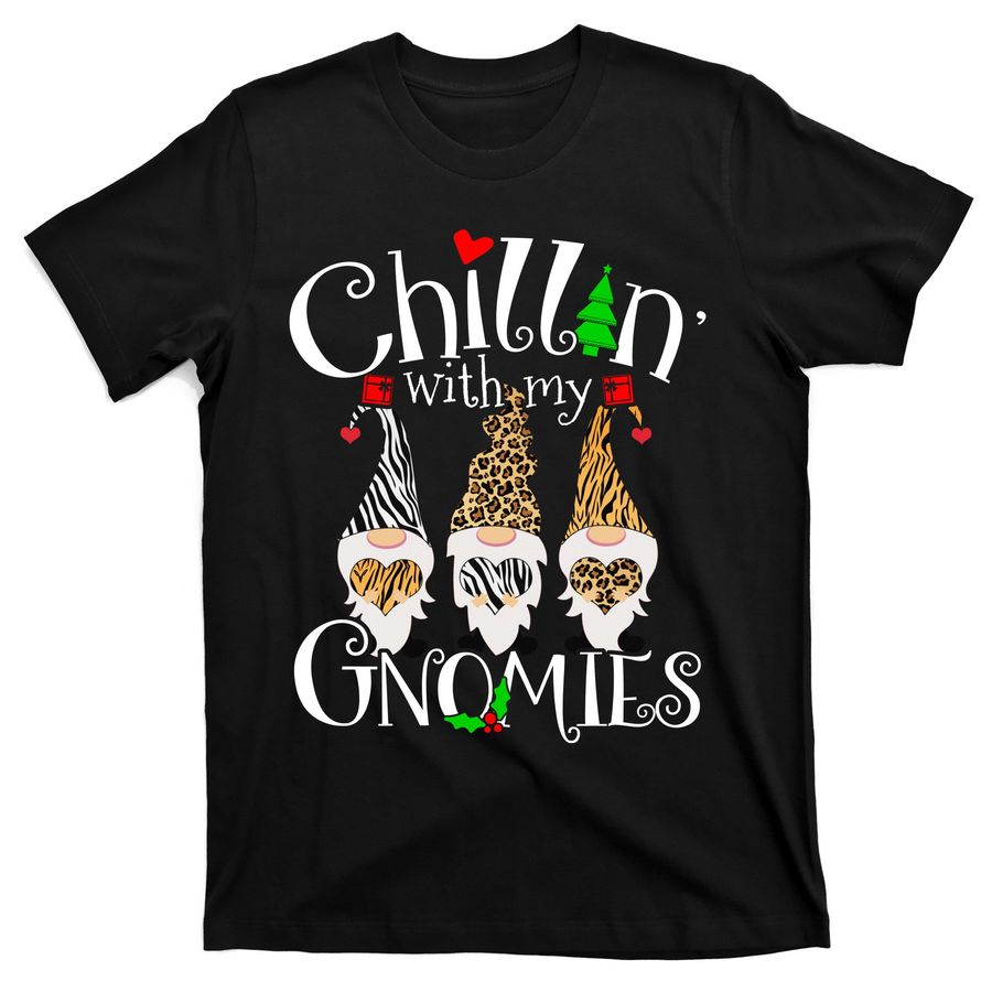 Chillin' With My Gnomies Nordic Gnome Christmas Pajama T-Shirts - 8742