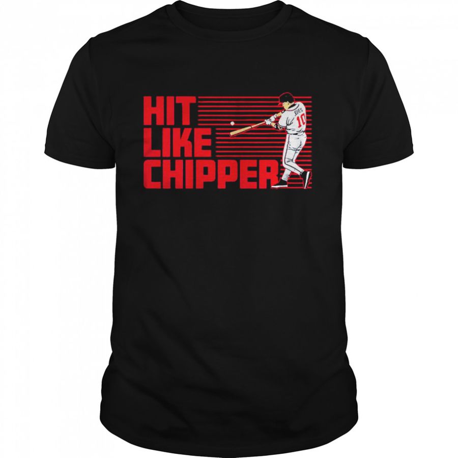 Chipper Jones Hit Like Chipper Shirt, Tshirt, Hoodie, Sweatshirt, Long Sleeve, Youth, Personalized shirt, funny shirts, gift shirts, Graphic Tee