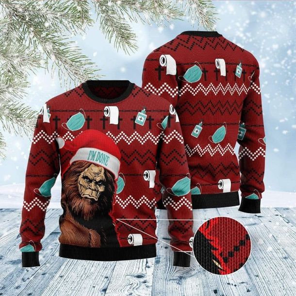 Christmas Bigfoot 3D Sweater