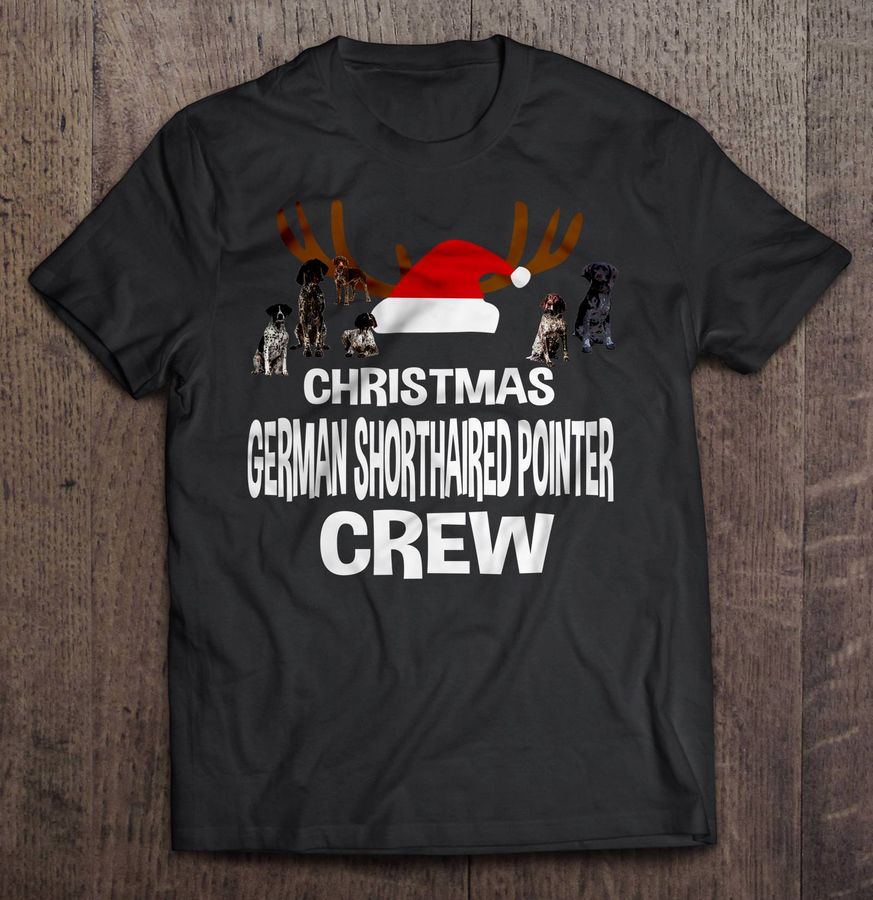 Christmas German Shorthaired Pointer Crew Tshirt