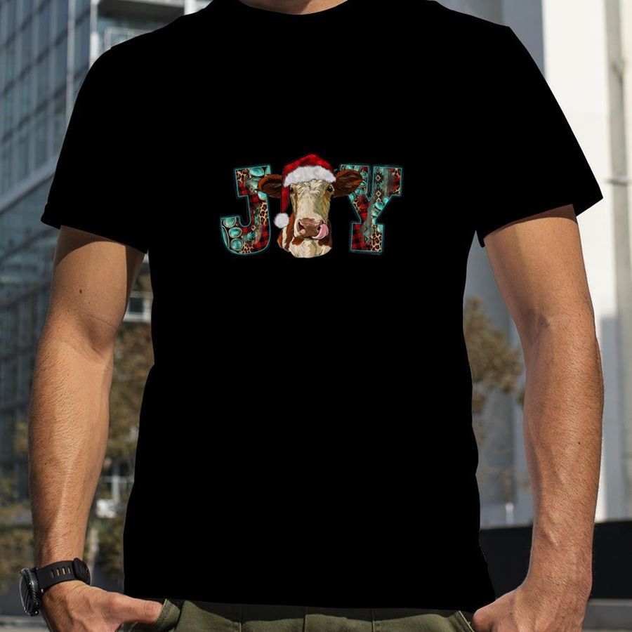 Christmas JOY With Heifer Cow Western Joy T Shirt