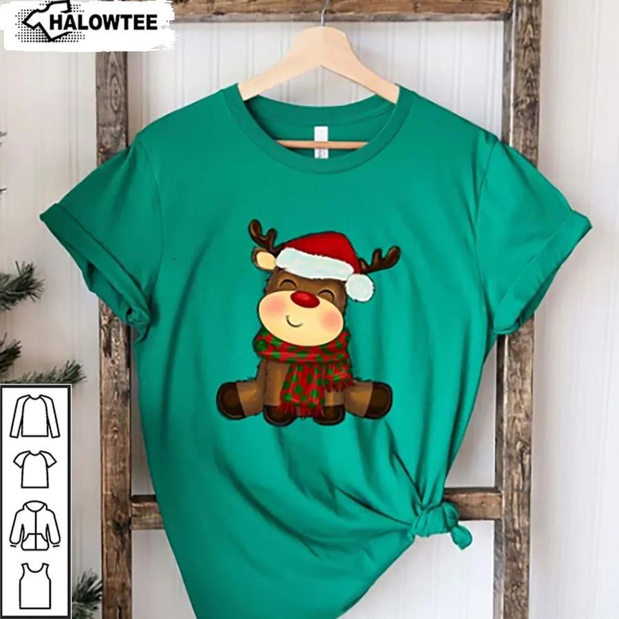 Christmas Reindeer Xmas Shirt Cute Scarf Unsiex Gift For Lovers