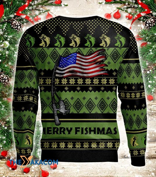 Christmas Sweater 3D American Flag