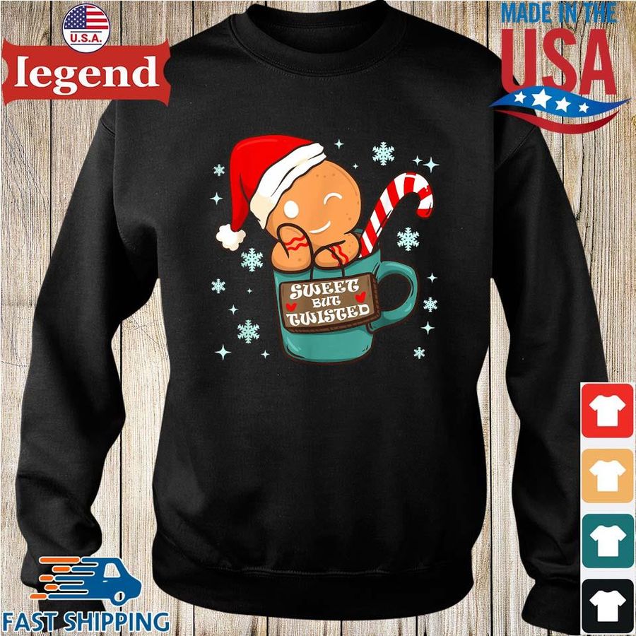 Christmas Sweet But Twisted Gingerbread Candy Cane Sweater