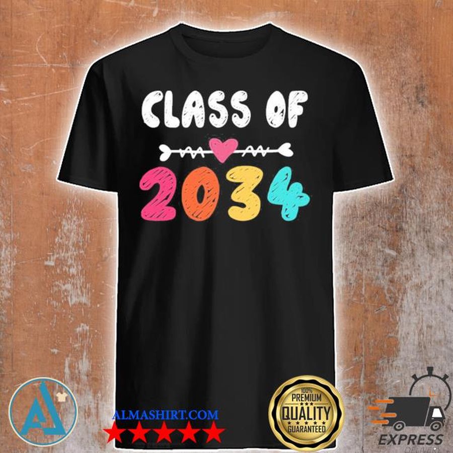 Class of 2034 prek graduate preschool graduation hot shirt