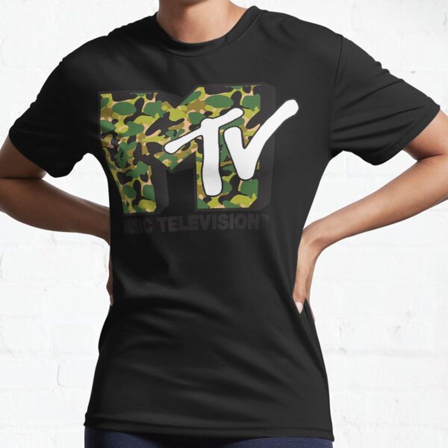Classic Mtv Army Print Active T-Shirt