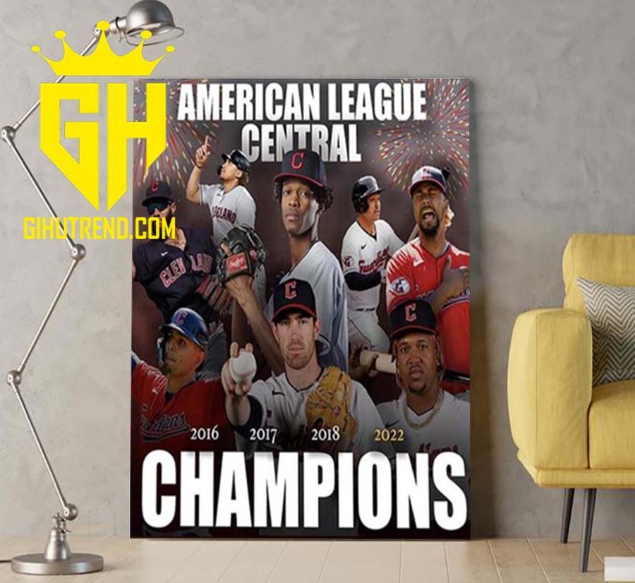Cleveland Guardians Are 2022 American League Central Champions For Fans Poster Canvas