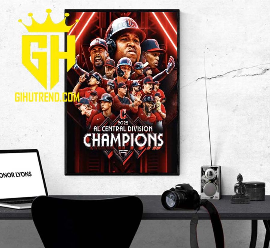 Cleveland Guardians Champions 2022 Al Central Division Championship Poster Canvas