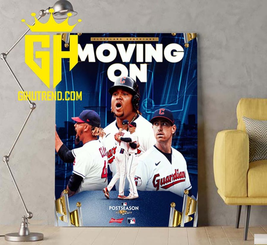 Cleveland Guardians Moving On Postseason MLB 2022 Poster Canvas