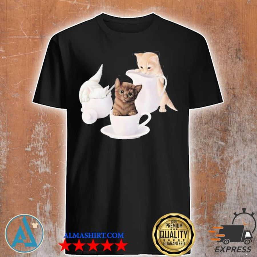 Coffee cream and sugar cats new 2021 shirt