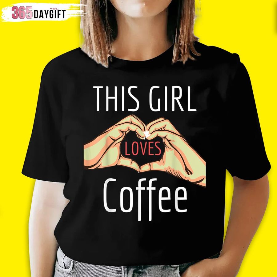 Coffee Shirt For Women Heart Love Hand Gesture T Shirt