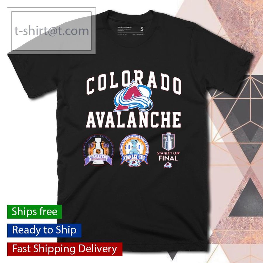 Colorado Avalanche Stanley Cup Champions 1996 2001 2022 T-shirt