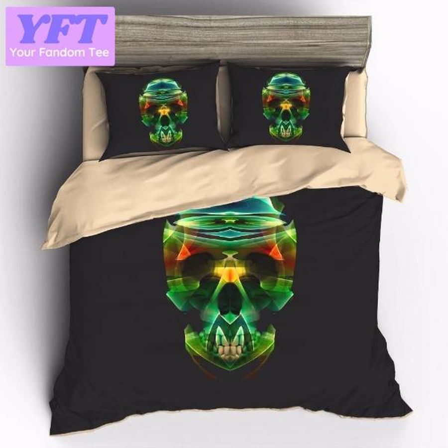 Colorful Abstract Skull 3d Bedding Set