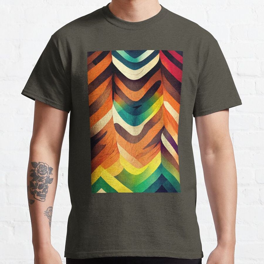 Colorful tiger lines Classic T-Shirt